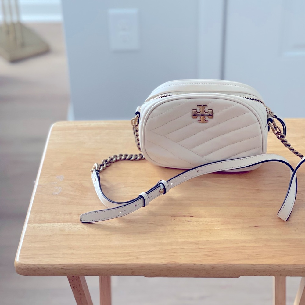 Tory Burch Camera Bag with Chevron detail Cream